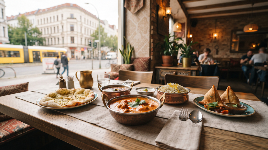 Indian dishes served at The Indian Plate in Moabit Berlin
