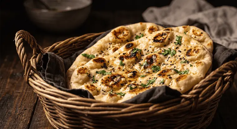 Fresh naan bread